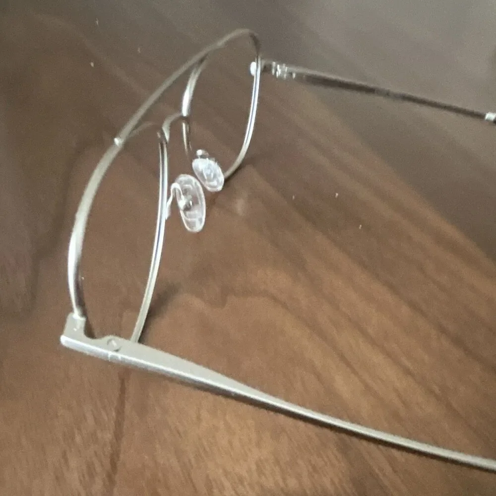 Look Optic Cooper Aviator Full Rim Metal Eyeglasses Frames Silver 56-16-140